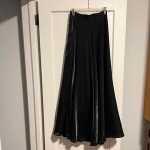 Floor length formal skirt with double layer lining for flair